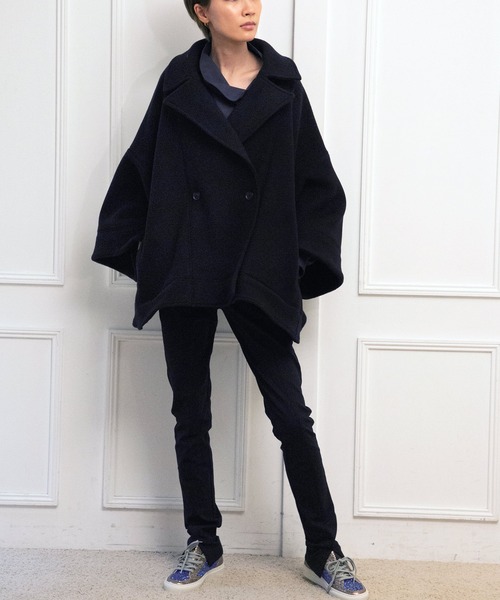 AVIE（アビィ）の「ウールモッサA-ラインコート（チェスターコート・レディース・ブラック/キャメル・38）」の18枚目の写真