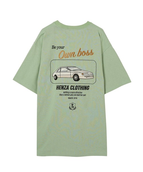 styles（スタイルス）の「HENZA X STYLES Embroidery T-shirt BD0003（Tシャツ/カットソー・レディース・ホワイト/ベージュ/グリーン・ONE SIZE）」の3枚目の写真