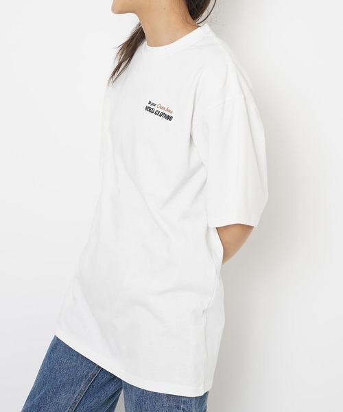 styles（スタイルス）の「HENZA X STYLES Embroidery T-shirt BD0003（Tシャツ/カットソー・レディース・ホワイト/ベージュ/グリーン・ONE SIZE）」の9枚目の写真