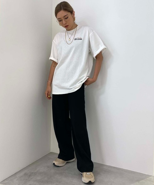 styles（スタイルス）の「HENZA X STYLES Embroidery T-shirt BD0003（Tシャツ/カットソー・レディース・ホワイト/ベージュ/グリーン・ONE SIZE）」の11枚目の写真