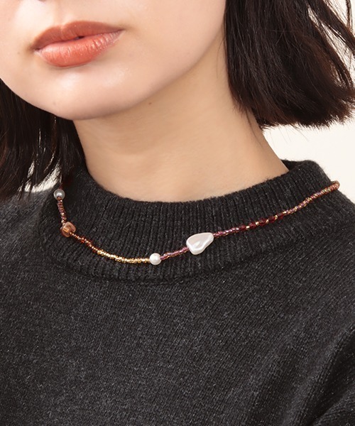 チチカカ(チチカカ)の「ランダムアレンジネックレス(ネックレス・レディース・オレンジ/ブルー・FREE)」の2枚目の写真