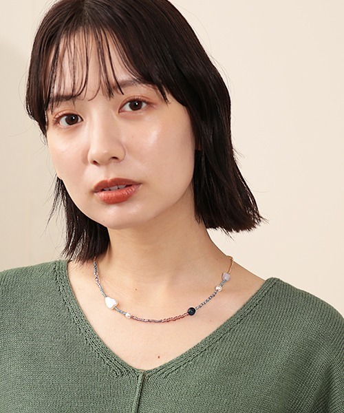 チチカカ(チチカカ)の「ランダムアレンジネックレス(ネックレス・レディース・オレンジ/ブルー・FREE)」の4枚目の写真