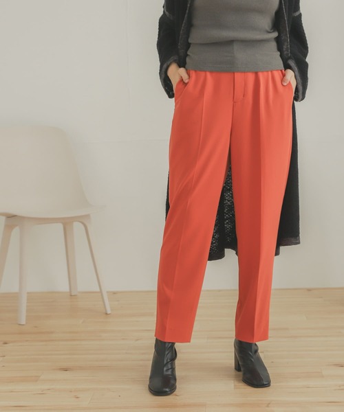 SENSE OF PLACE by URBAN RESEARCH（センスオブプレイスバイアーバンリサーチ）の「ジョーゼットテーパードパンツ（その他パンツ・レディース・ライトブルー/パープル/ライトベージュ/ブラック/オレンジ・SMALL/X-SMALL/TALL/MEDIUM）」の5枚目の写真