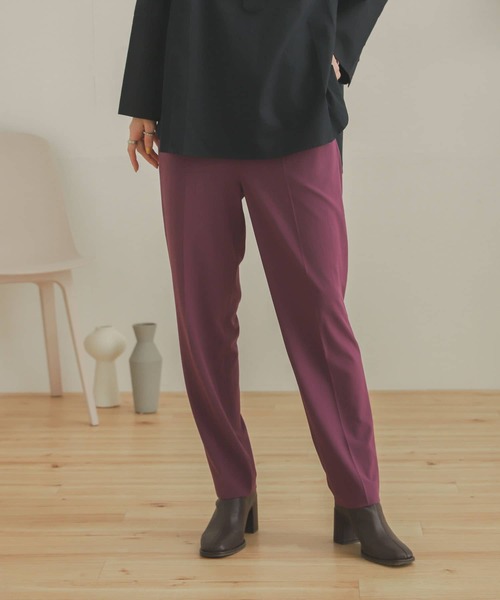 SENSE OF PLACE by URBAN RESEARCH（センスオブプレイスバイアーバンリサーチ）の「ジョーゼットテーパードパンツ（その他パンツ・レディース・ライトブルー/パープル/ライトベージュ/ブラック/オレンジ・SMALL/X-SMALL/TALL/MEDIUM）」の8枚目の写真