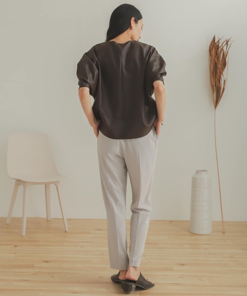 SENSE OF PLACE by URBAN RESEARCH（センスオブプレイスバイアーバンリサーチ）の「ジョーゼットテーパードパンツ（その他パンツ・レディース・ライトブルー/パープル/ライトベージュ/ブラック/オレンジ・SMALL/X-SMALL/TALL/MEDIUM）」の21枚目の写真