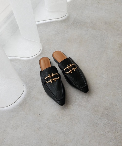 Doux archives（ドゥアルシーヴ）の「ビットバブーシュ（パンプス・レディース・ブラウン/ブラック・MEDIUM/LARGE）」の4枚目の写真