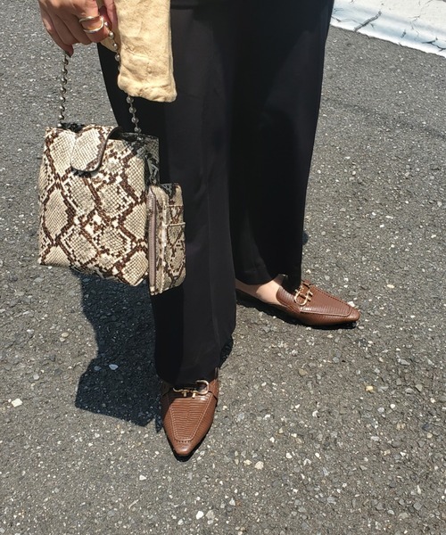 Doux archives（ドゥアルシーヴ）の「ビットバブーシュ（パンプス・レディース・ブラウン/ブラック・MEDIUM/LARGE）」の3枚目の写真