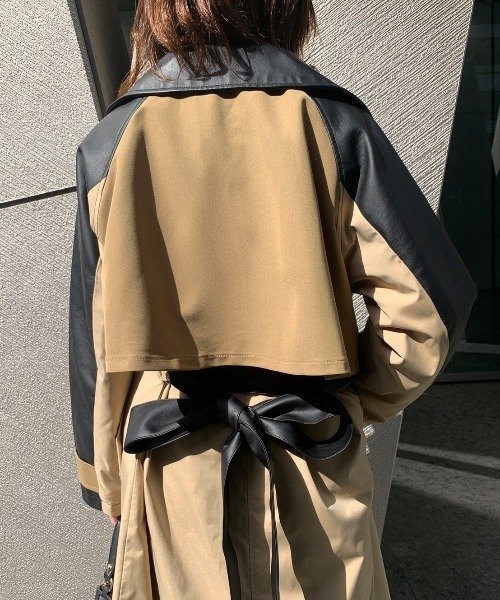 Chez toi（シェトワ）の「バイカラートレンチコート（トレンチ