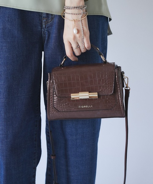 FIORELLI（フィオレッリ）の「【FIORELLI(フィオレッリ)】クロコミニショルダー（ショルダーバッグ・レディース・ブラウン/ライトベージュ・FREE）」の4枚目の写真