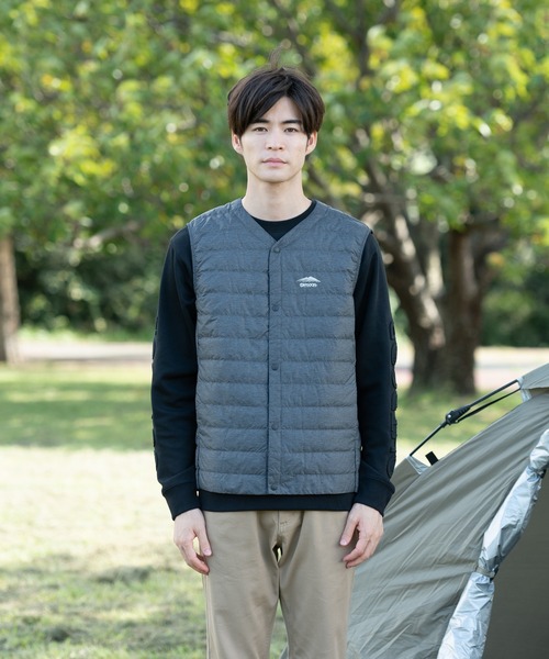 OUTDOOR PRODUCTS（アウトドアプロダクツ）の「【OUTDOOR PRODUCTS/アウトドアプロダクツ】軽量ダウン インナーベスト 撥水透湿防風ポケッタブル（パッカブル）700フィルパワー　ユニセックス（ダウンベスト・メンズ・チャコールグレー/オリーブ/ブラック・LARGE/MEDIUM/X-LARGE/XX-LARGE）」の12枚目の写真