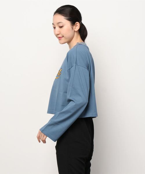 AS KNOW AS plus(アズノゥアズプラス)の「◇カレッジショートロンT(Tシャツ/カットソー・レディース・グリーン/ブルー/オフホワイト・FREE)」の5枚目の写真