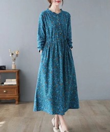 ワンピース ブルー ネイビー 青色系 花柄 ボタニカル柄 ファッション通販 Zozotown