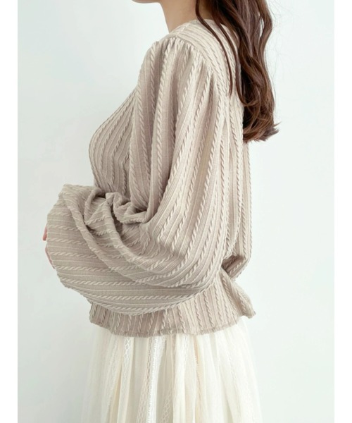 Areeam(アリーム)の「騙されちゃう秘密のトップス(Tシャツ/カットソー・レディース・アイボリー/モカ・FREE)」の20枚目の写真