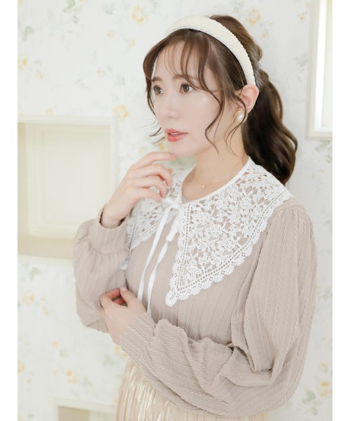 Areeam(アリーム)の「騙されちゃう秘密のトップス(Tシャツ/カットソー・レディース・アイボリー/モカ・FREE)」の12枚目の写真