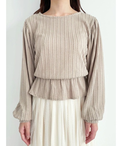 Areeam(アリーム)の「騙されちゃう秘密のトップス(Tシャツ/カットソー・レディース・アイボリー/モカ・FREE)」の15枚目の写真