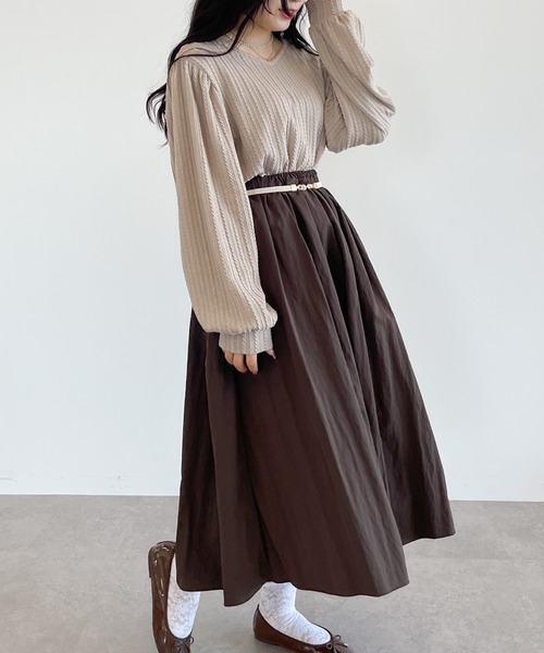 Areeam(アリーム)の「騙されちゃう秘密のトップス(Tシャツ/カットソー・レディース・アイボリー/モカ・FREE)」の22枚目の写真