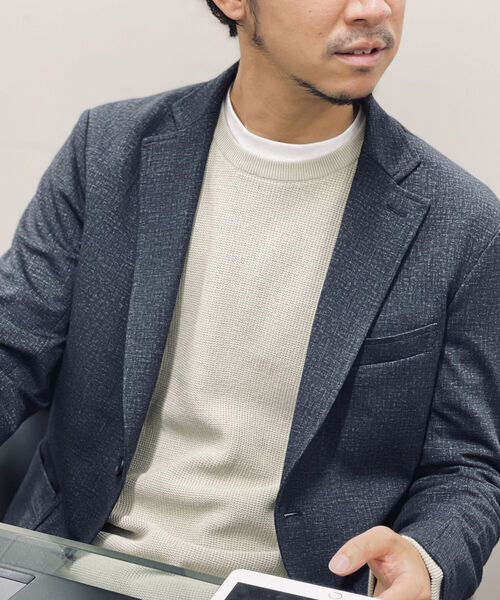 NOLLEY'S goodman（ノーリーズグッドマン）の「ハイツイスト コットン プルオーバーニット（ニット/セーター・メンズ・ネイビー/ミント/ベージュ・M/L）」の18枚目の写真