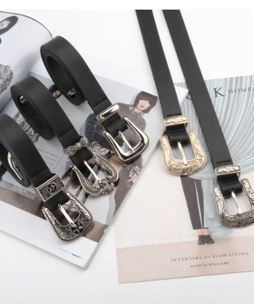 REBALANCE（リバランス）の「デザイン バックル ベルト ユニセックス（ベルト・レディース・A/B/C/D/E/F・FREE）」の8枚目の写真