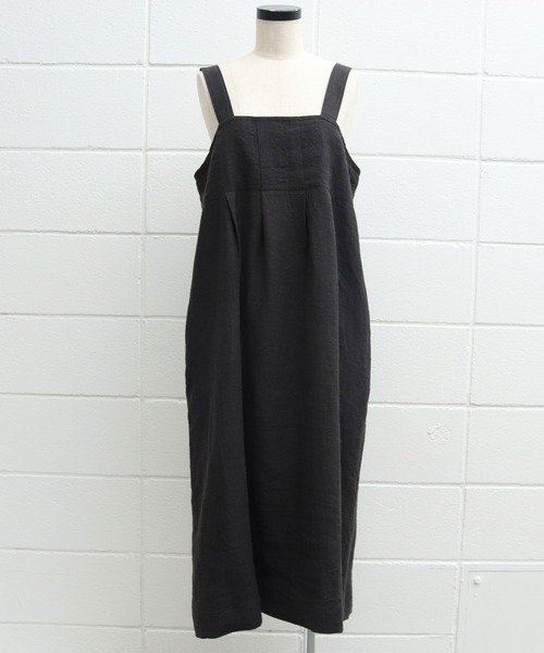 Malle（マル）の「malle　リネン/ウール　ジャンパースカート（ジャンパースカート・レディース・チャコールグレー/モカ・FREE）」の7枚目の写真