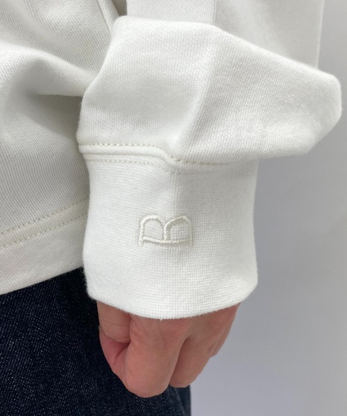 BROOKLYN OVERALL（ブルックリンオーバーオール）の「ドロップショルダースウェットシャツ（Tシャツ/カットソー・レディース・チャコールグレー/ダークブラウン/オフホワイト・FREE）」の11枚目の写真