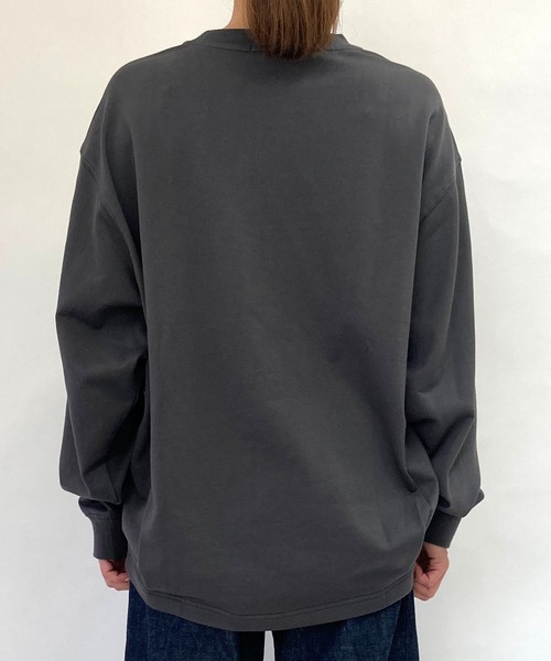 BROOKLYN OVERALL（ブルックリンオーバーオール）の「ドロップショルダースウェットシャツ（Tシャツ/カットソー・レディース・チャコールグレー/ダークブラウン/オフホワイト・FREE）」の20枚目の写真