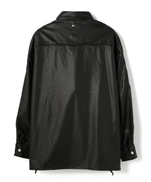 DANKE SCHON（ダンケシェーン）の「DankeSchon/ダンケシェーン/Fake LETHER SHIRTS/フェイクレザーシャツ（シャツ/ブラウス・レディース・ブラック・FREE）」の6枚目の写真
