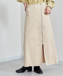 コーデュロイジップスカート