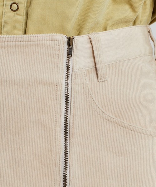 cepo（セポ）の「コーデュロイジップスカート（スカート・レディース・グリーン/オフホワイト/ブラウン・S/M）」の4枚目の写真