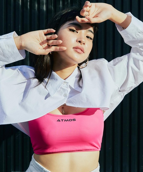 GUACAMOLE(ガカモレ)の「GUACAMOLE × atmos pink ロゴタンクブラトップ(タンクトップ・レディース・ブラウン/ブラック/ピンク/ホワイト・M/L/S/M)」の4枚目の写真