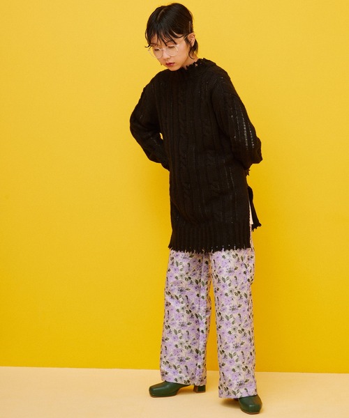 byYOUANCE（バイユアンス）の「ジャガードイージーワイドパンツ