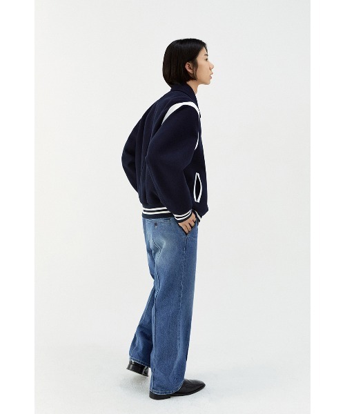 VIVASTUDIO(ビバスタジオ)の「FELT WOOL STADIUM JACKET(ブルゾン・メンズ・ブラック/ネイビー・MEDIUM/LARGE)」の9枚目の写真