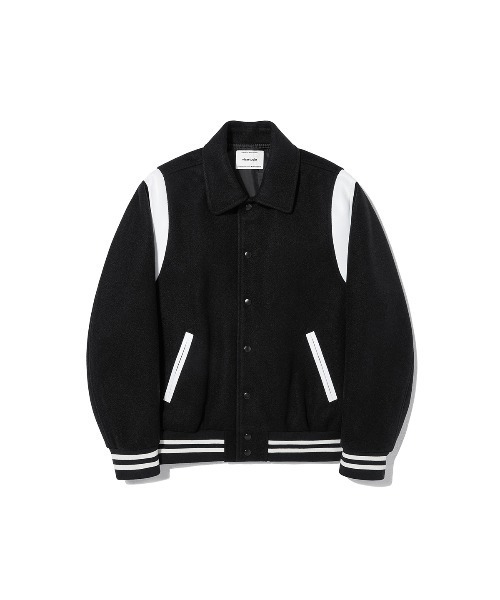 VIVASTUDIO(ビバスタジオ)の「FELT WOOL STADIUM JACKET(ブルゾン・メンズ・ブラック/ネイビー・MEDIUM/LARGE)」の4枚目の写真