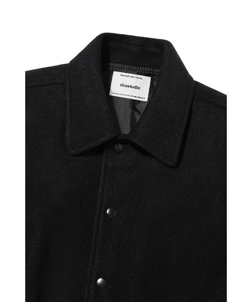 VIVASTUDIO(ビバスタジオ)の「FELT WOOL STADIUM JACKET(ブルゾン・メンズ・ブラック/ネイビー・MEDIUM/LARGE)」の12枚目の写真