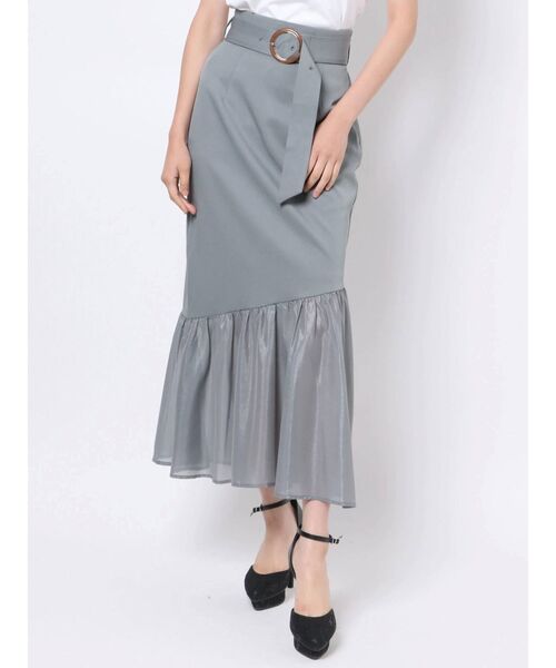 RESEXXY（リゼクシー）の「シアードッキングマーメイドスカート（スカート・レディース・ブルー/アイボリー/ブラック/ピンク・FREE）」の7枚目の写真