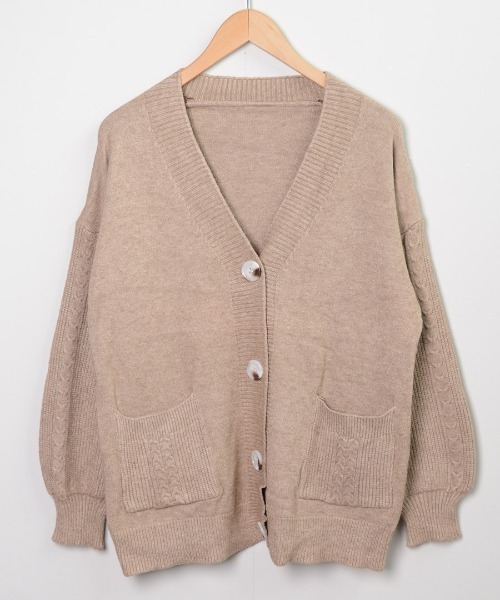 shopnikoniko(ショップニコニコ)の「ボリューム袖 ニットカーディガン(カーディガン/ボレロ・レディース・ホワイト/ベージュ/グリーン・フリー)」の13枚目の写真