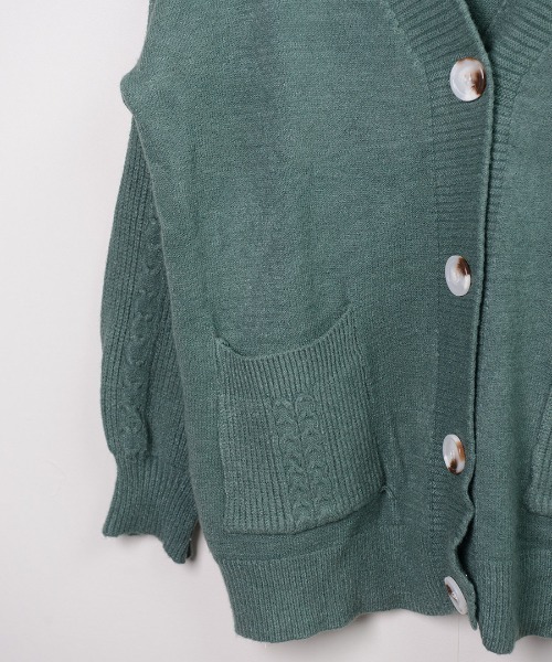 shopnikoniko(ショップニコニコ)の「ボリューム袖 ニットカーディガン(カーディガン/ボレロ・レディース・ホワイト/ベージュ/グリーン・フリー)」の18枚目の写真