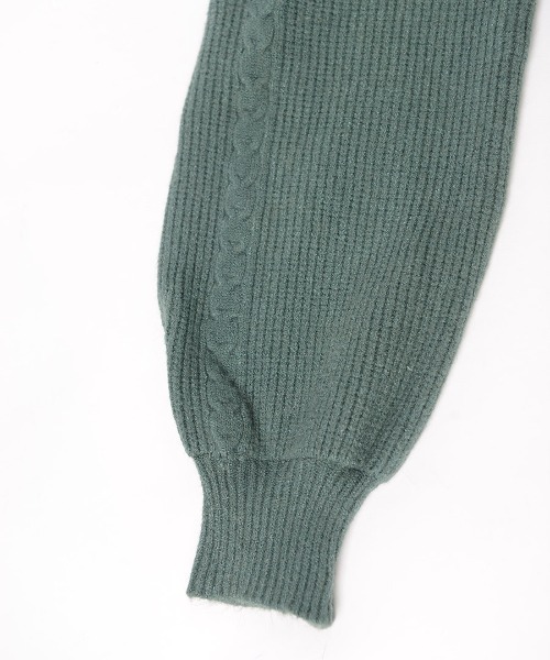 shopnikoniko(ショップニコニコ)の「ボリューム袖 ニットカーディガン(カーディガン/ボレロ・レディース・ホワイト/ベージュ/グリーン・フリー)」の20枚目の写真