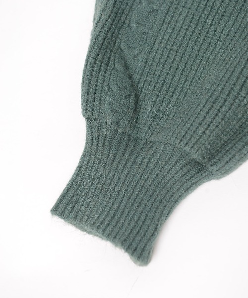 shopnikoniko(ショップニコニコ)の「ボリューム袖 ニットカーディガン(カーディガン/ボレロ・レディース・ホワイト/ベージュ/グリーン・フリー)」の21枚目の写真