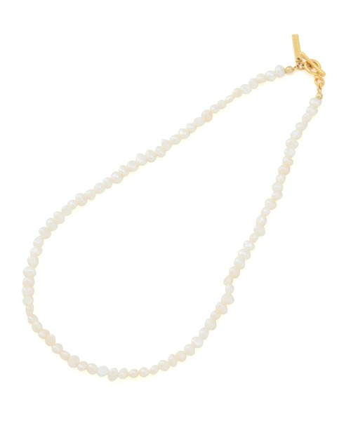 MADEMOISELLE ROPE'（マドモアゼル ロペ）の「淡水パールショートネックレス（ネックレス・レディース・ゴールド・FREE）」の2枚目の写真