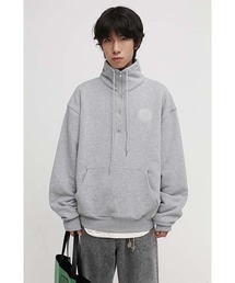 【MASONPRINCE】Oversized high neck half ZIP sweatshirt WY6061