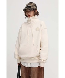 【MASONPRINCE】Oversized high neck half ZIP sweatshirt WY6061