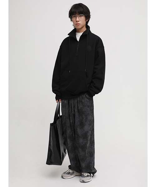 MASONPRINCE(メイソンプリンス)の「【MASONPRINCE】Oversized high neck half ZIP sweatshirt WY6061(スウェット・メンズ・ホワイト/ブラック/グレー/カーキ・S/M/L)」の15枚目の写真