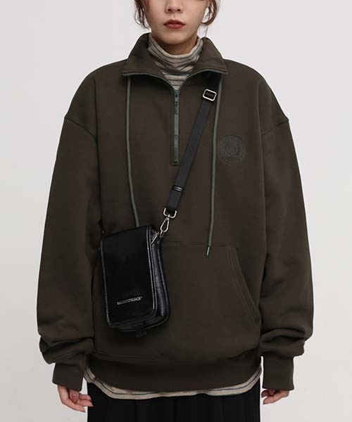 MASONPRINCE(メイソンプリンス)の「【MASONPRINCE】Oversized high neck half ZIP sweatshirt WY6061(スウェット・メンズ・ホワイト/ブラック/グレー/カーキ・S/M/L)」の12枚目の写真