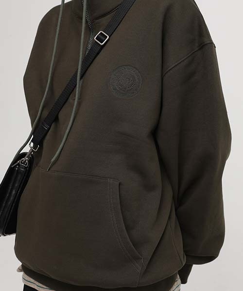 MASONPRINCE(メイソンプリンス)の「【MASONPRINCE】Oversized high neck half ZIP sweatshirt WY6061(スウェット・メンズ・ホワイト/ブラック/グレー/カーキ・S/M/L)」の16枚目の写真