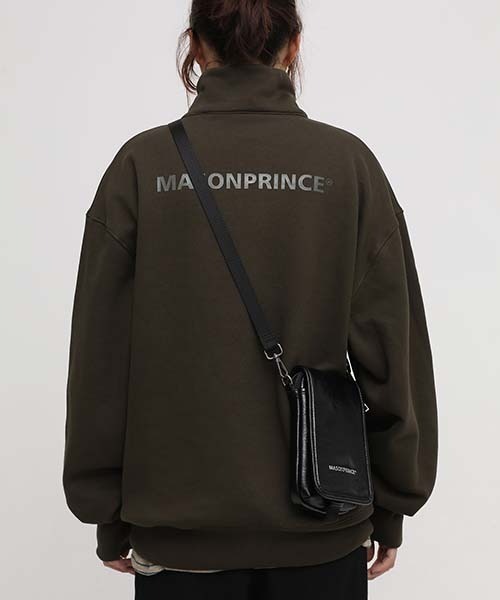 MASONPRINCE(メイソンプリンス)の「【MASONPRINCE】Oversized high neck half ZIP sweatshirt WY6061(スウェット・メンズ・ホワイト/ブラック/グレー/カーキ・S/M/L)」の22枚目の写真