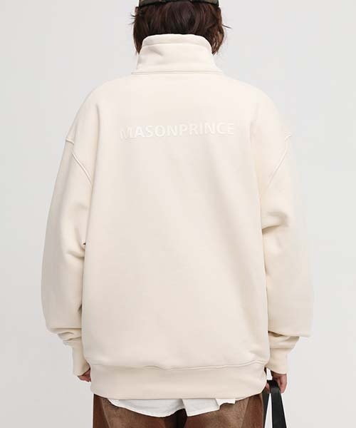 MASONPRINCE(メイソンプリンス)の「【MASONPRINCE】Oversized high neck half ZIP sweatshirt WY6061(スウェット・メンズ・ホワイト/ブラック/グレー/カーキ・S/M/L)」の17枚目の写真