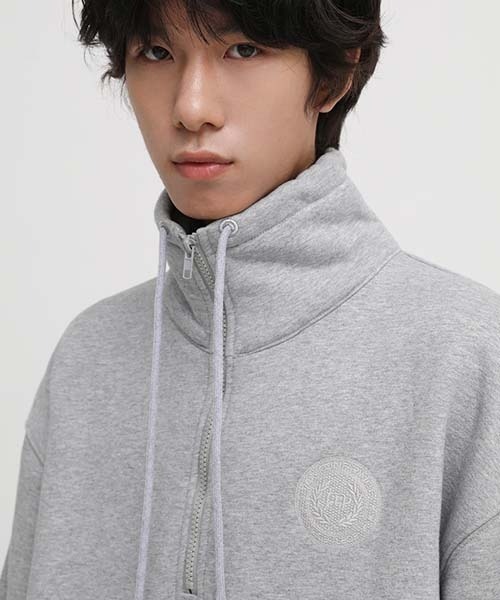 MASONPRINCE(メイソンプリンス)の「【MASONPRINCE】Oversized high neck half ZIP sweatshirt WY6061(スウェット・メンズ・ホワイト/ブラック/グレー/カーキ・S/M/L)」の7枚目の写真