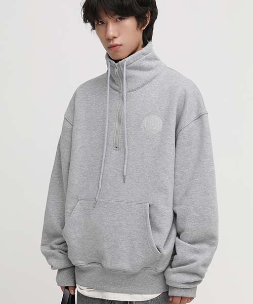 MASONPRINCE(メイソンプリンス)の「【MASONPRINCE】Oversized high neck half ZIP sweatshirt WY6061(スウェット・メンズ・ホワイト/ブラック/グレー/カーキ・S/M/L)」の20枚目の写真