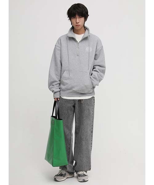 MASONPRINCE(メイソンプリンス)の「【MASONPRINCE】Oversized high neck half ZIP sweatshirt WY6061(スウェット・メンズ・ホワイト/ブラック/グレー/カーキ・S/M/L)」の10枚目の写真