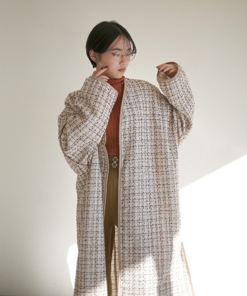 spoon store（スプーンストア）の「パイピングガウンコート（その他アウター・レディース・ブラック系/アイボリー系・フリー）」の12枚目の写真